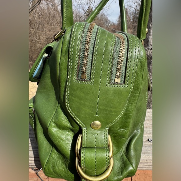 Coach Bleecker Street Legacy Peyton Apple Green Leather Satchel - Picture 3 of 16